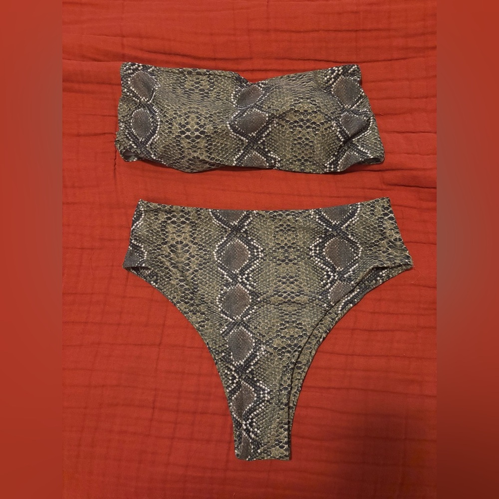Snake Print Bikini Set